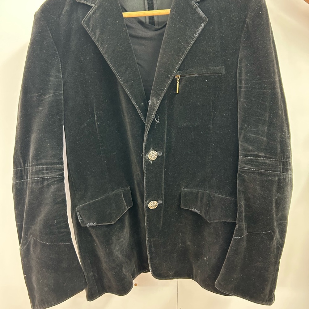 House of Howe Classic Black Velvet Tuxedo Blazer